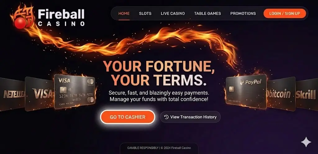 Fireball Casino fizetések
